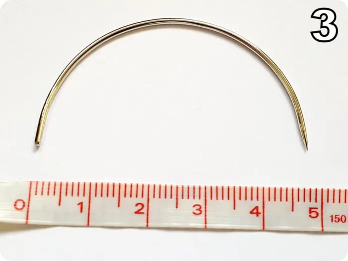 ZESTAW IGIEŁ TAPICERSKICH PÓŁOKRĄGŁYCH WYGIĘTYCH - 7 SZTUK