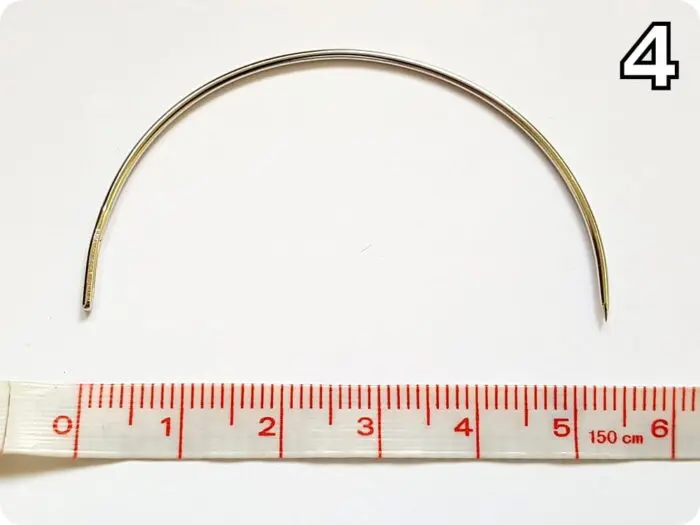 ZESTAW IGIEŁ TAPICERSKICH PÓŁOKRĄGŁYCH WYGIĘTYCH - 7 SZTUK