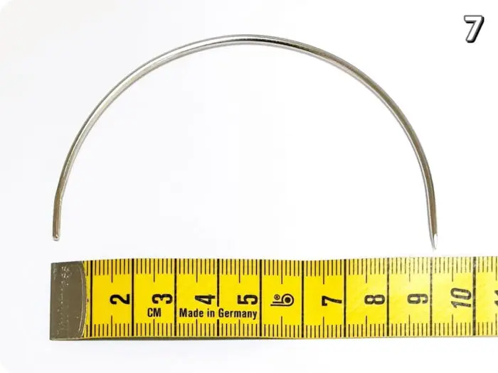 ZESTAW IGIEŁ TAPICERSKICH PÓŁOKRĄGŁYCH WYGIĘTYCH - 7 SZTUK