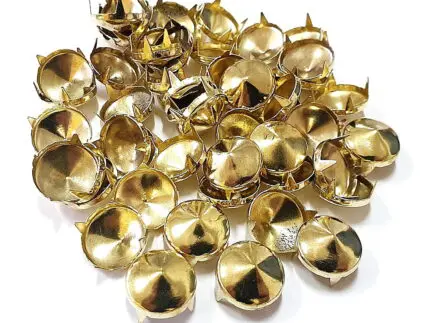 ĆWIEKI OKRĄGŁE STOŻKI ZŁOTE 14mm - 50 sztuk