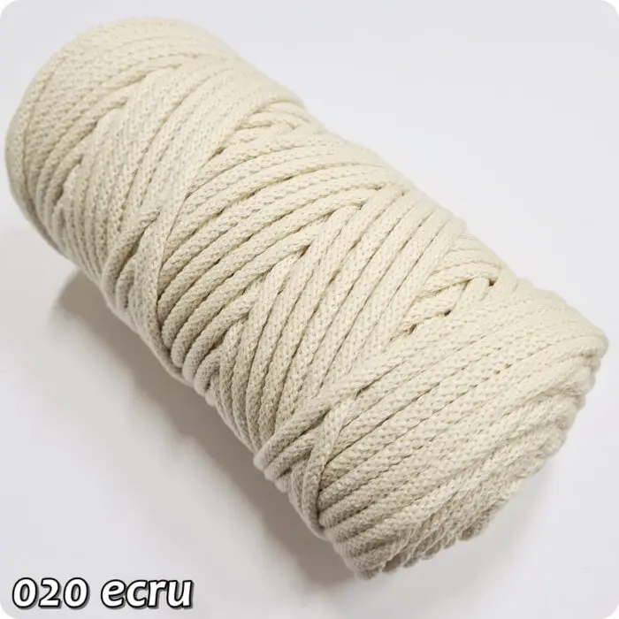 Sznurek pleciony BAWEŁNIANY 5mm na metry