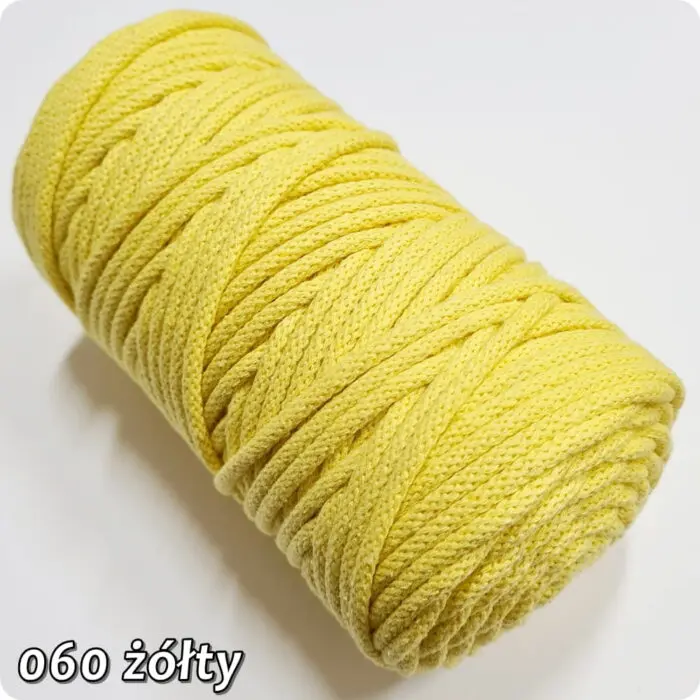 Sznurek pleciony BAWEŁNIANY 5mm na metry
