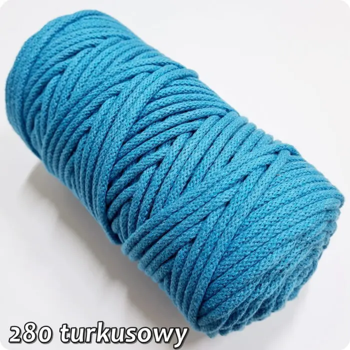 Sznurek pleciony BAWEŁNIANY 5mm na metry