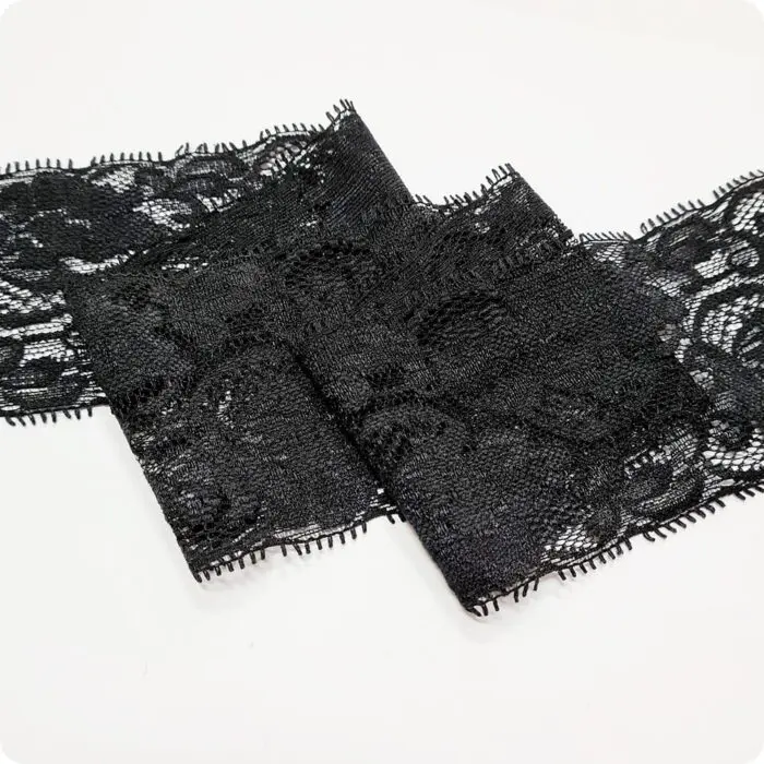 KORONKA ELASTYCZNA szer. 70mm CZARNA