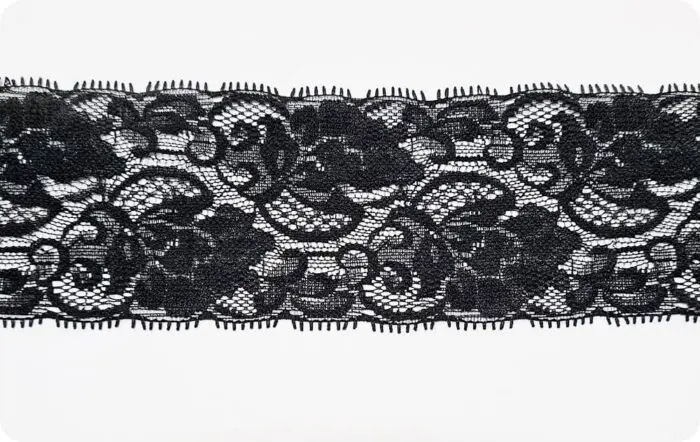 KORONKA ELASTYCZNA szer. 70mm CZARNA