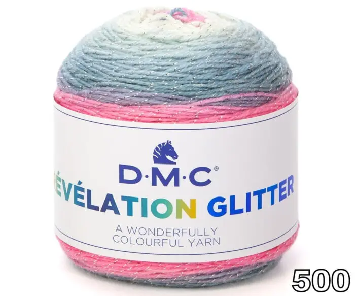 Włóczka DMC REVELATION GLITTER 150g/520m - akryl + wełna + nitka metalizowana