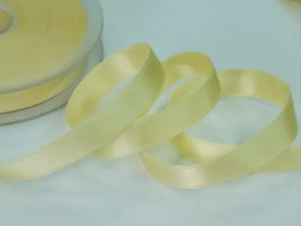 WSTĄŻKA SATYNOWA 12 mm DWUSTRONNA - ŻÓŁTA