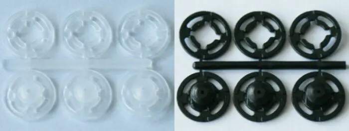ZATRZASKI PLASTIKOWE 15 mm - 3 SZTUKI
