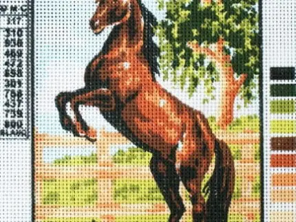 Kanwa z nadrukiem KOŃ (3083)