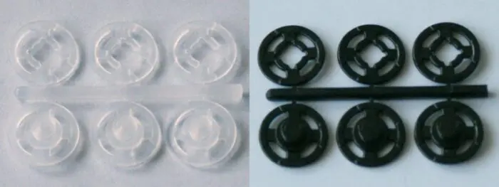 ZATRZASKI PLASTIKOWE 13 mm - 3 SZTUKI