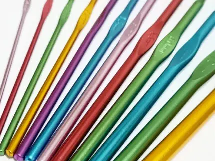 ZESTAW KOLOROWYCH SZYDEŁEK aluminiowych od 2 do 8 mm