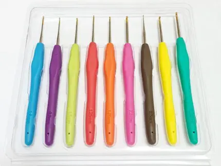 Zestaw kolorowych SZYDEŁEK z gumową rączką 0,5-2,5 mm