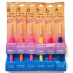 Szydełko metalowe PONY EASY GRIP z miękką rączką 0,6mm-1,75mm