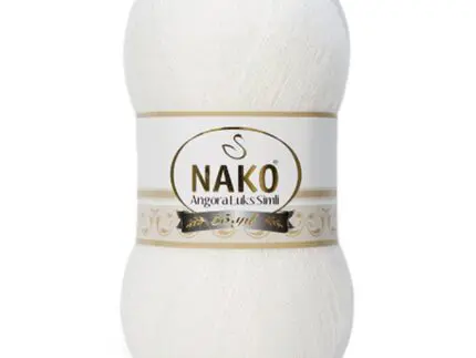 Włóczka NAKO ANGORA LUKS SIMLI 100g/500m - akryl + moher + wełna + nitka metalizowana