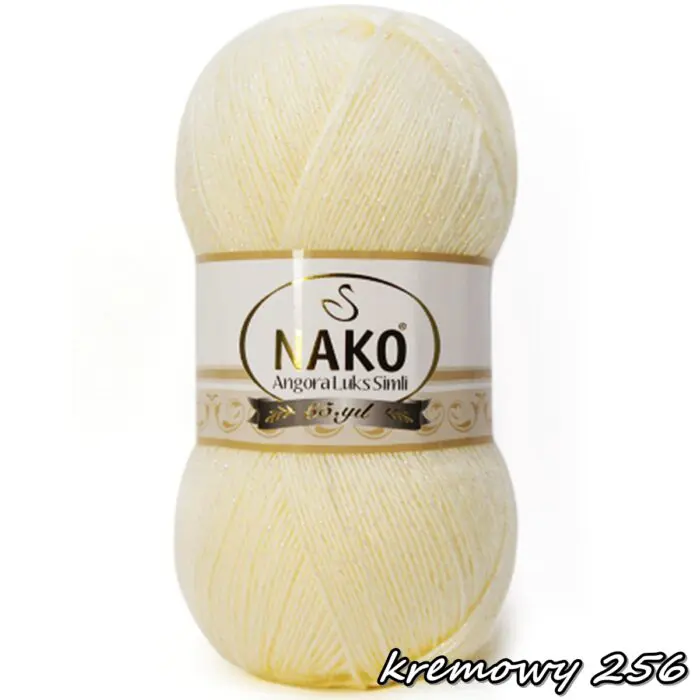 Włóczka NAKO ANGORA LUKS SIMLI 100g/500m - akryl + moher + wełna + nitka metalizowana