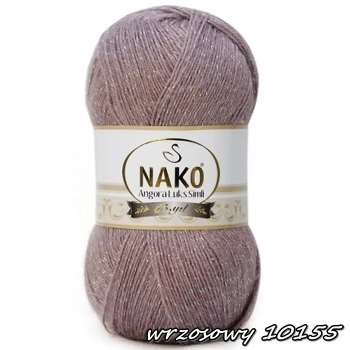 Włóczka NAKO ANGORA LUKS SIMLI 100g/500m - akryl + moher + wełna + nitka metalizowana