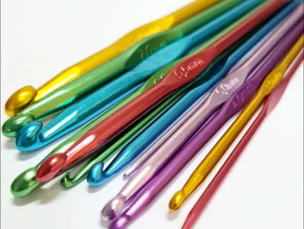 ZESTAW KOLOROWYCH SZYDEŁEK aluminiowych od 2 do 8 mm