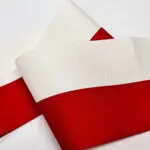 Taśma ORDEROWA biało-czerwona FLAGA 100mm