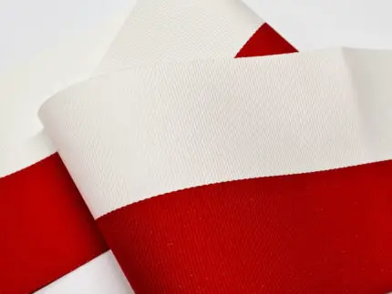 Taśma ORDEROWA biało-czerwona FLAGA 100mm