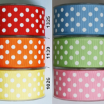 WSTĄŻKA tasiemka RYPSOWA w KROPKI GROSZKI 40mm