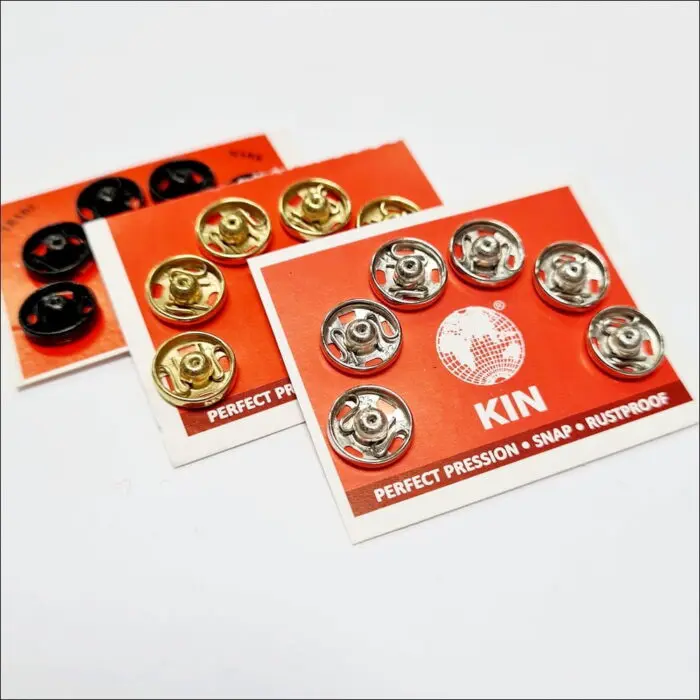 Zatrzaski metalowe 9mm (2) 6szt