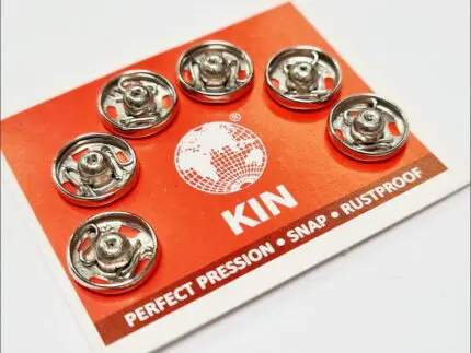 Zatrzaski metalowe 9mm (2) 6szt