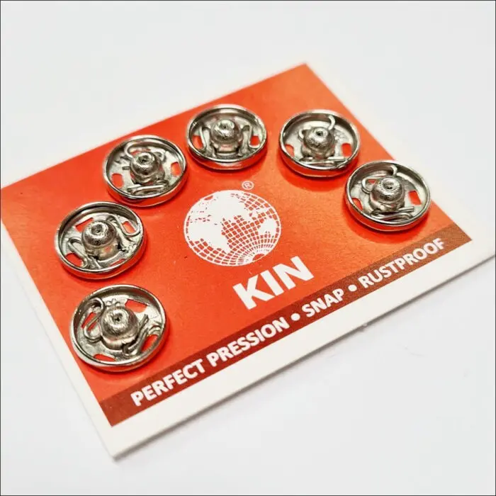 Zatrzaski metalowe 9mm (2) 6szt