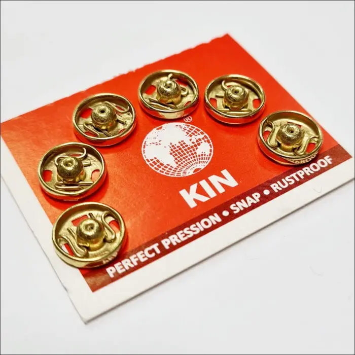 Zatrzaski metalowe 9mm (2) 6szt