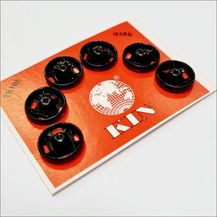 Zatrzaski metalowe 9mm (2) 6szt