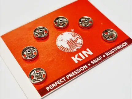 Zatrzaski metalowe 6mm (0) 6szt