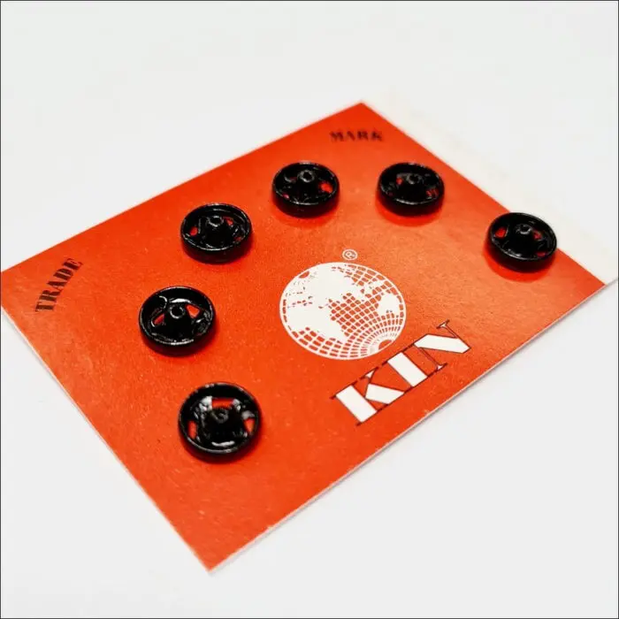 Zatrzaski metalowe 6mm (0) 6szt