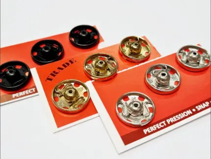 Zatrzaski metalowe 15mm (6) 3szt