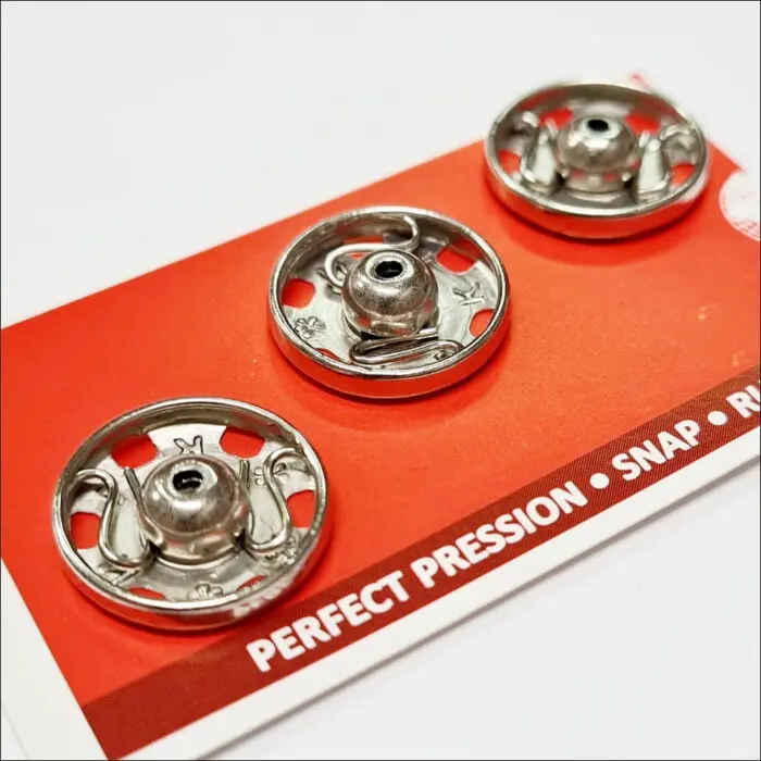 Zatrzaski metalowe 15mm (6) 3szt