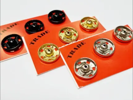 Zatrzaski metalowe 13mm (5) 3szt