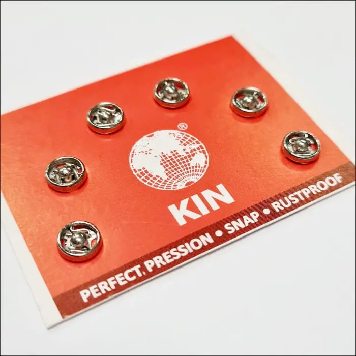 Zatrzaski metalowe 5mm (2/0) 6szt