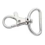 Karabińczyk metalowy SREBRNY rybka 25mm