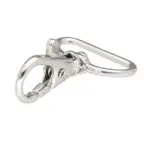 Karabińczyk metalowy SREBRNY rybka 25mm