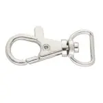 Karabińczyk metalowy SREBRNY rybka 12mm