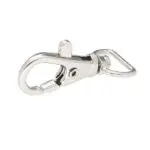 Karabińczyk metalowy SREBRNY rybka 12mm