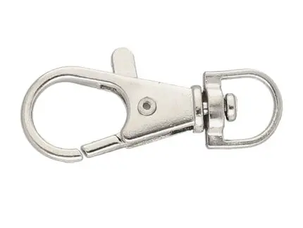 Karabińczyk metalowy SREBRNY rybka 9mm