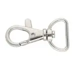 Karabińczyk metalowy SREBRNY rybka 15mm