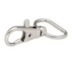 Karabińczyk metalowy SREBRNY rybka 20mm