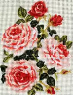 Kanwa z nadrukiem KWIATY (3118)