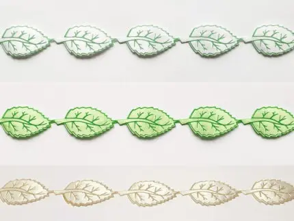 Aplikacje na taśmie LISTKI atłasowe 4/2cm (wz 24/K)