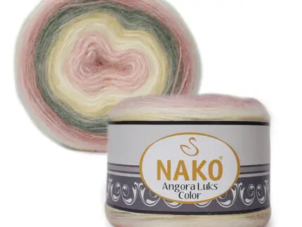 Włóczka NAKO ANGORA LUKS COLOR 150g/810m akryl + wełna + moher