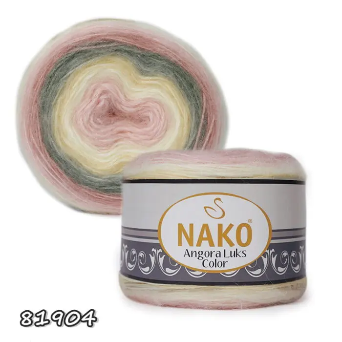 Włóczka NAKO ANGORA LUKS COLOR 150g/810m akryl + wełna + moher