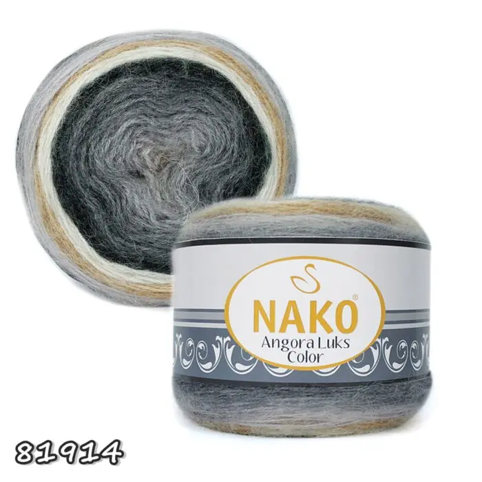 Włóczka NAKO ANGORA LUKS COLOR 150g/810m akryl + wełna + moher