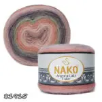 Włóczka NAKO ANGORA LUKS COLOR 150g/810m akryl + wełna + moher
