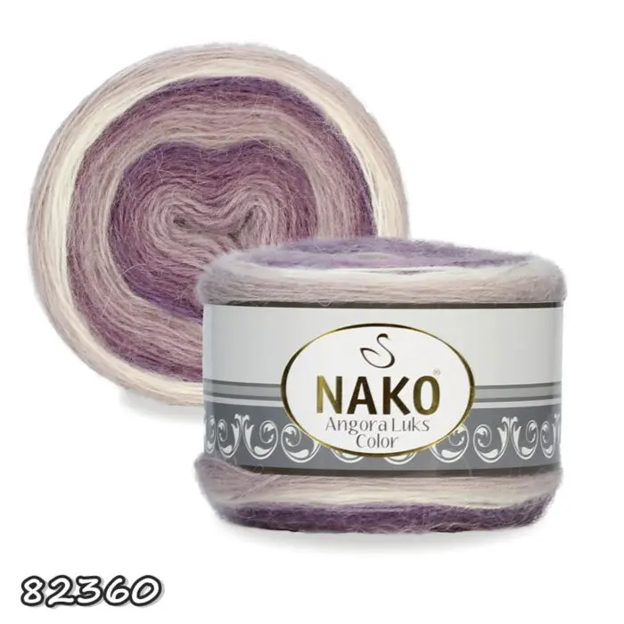 Włóczka NAKO ANGORA LUKS COLOR 150g/810m akryl + wełna + moher