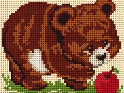 Kanwa z nadrukiem 15x15 NIEDŹWIADEK (1006)